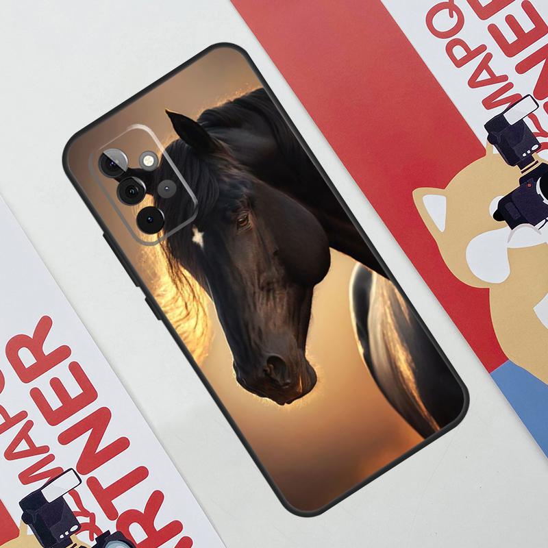 Красивый черный конь Чехол для телефона для Samsung Galaxy A53 A33 A23 A13 A52 A32 A22 A12 A51 A71 A14 A24 A34 A54 A21S