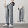 Мужские летние 2023 г. Трендовые свободные прямые джинсы с широкими штанинами