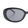 GUCCI Temple Logo PVC (polyvinyl chloride) Oval Sunglasses Men's Black