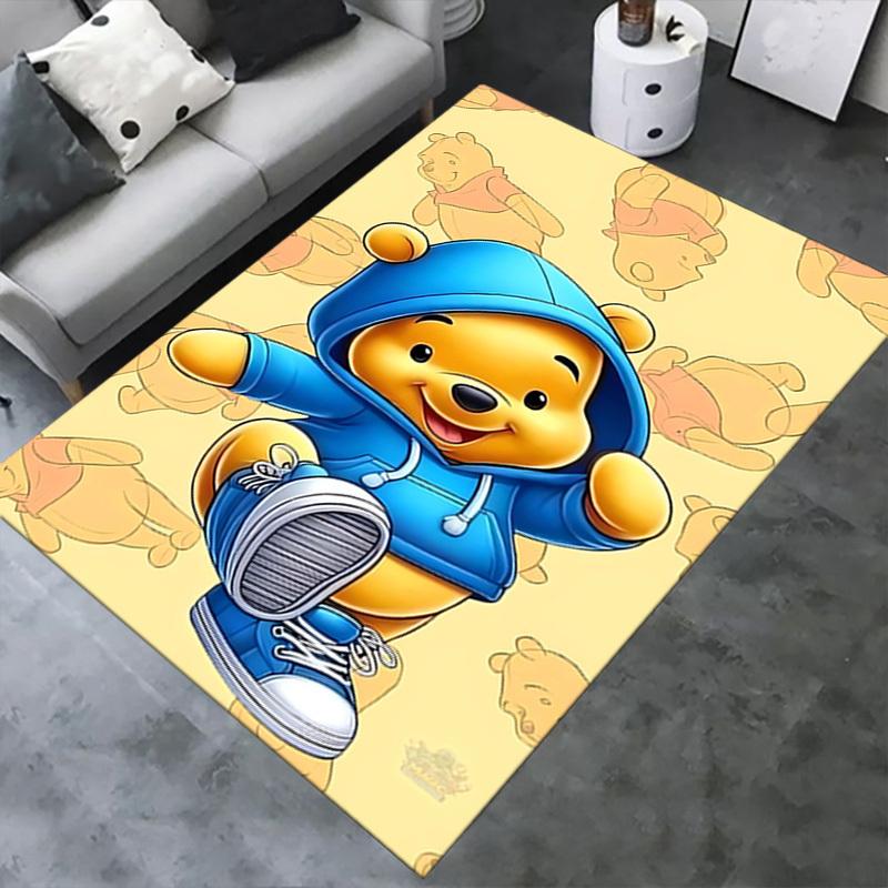 Winnie The Pooh Office Carpet, Under Chair Rug, Gift for, Home Decor, Playroom Mat, Decoration, Soft Plush Floor Covering, Cute Cart