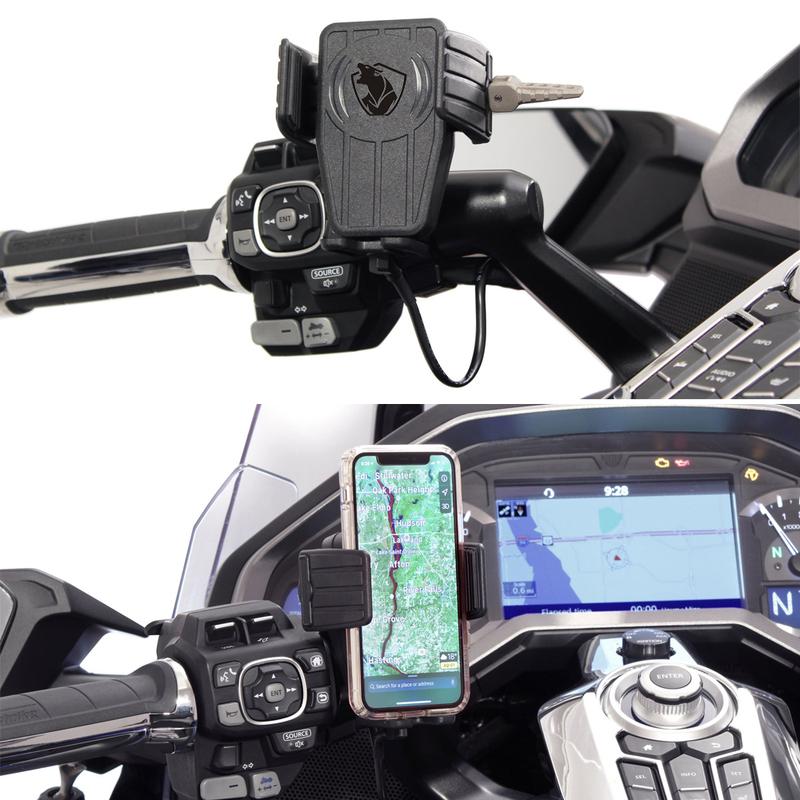 Gold Wing Motorcycle Wireless Charging GPS Phone Holder Navigation Bracket For HONDA GoldWing GL 1800 F6B GL1800 DCT 2018 - 2021