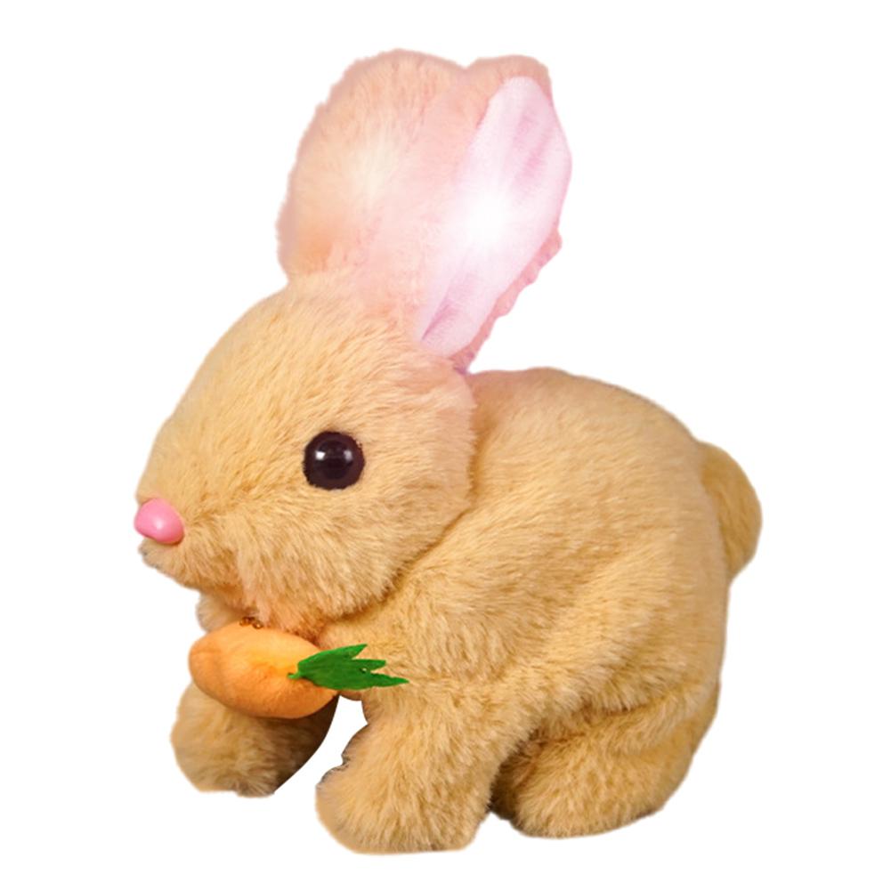 Interactive Electronic Pet with Carrot Plush Bunny Toy Electronic Pet Rabbit Toy Gifts for Toddlers 3 4 5 6