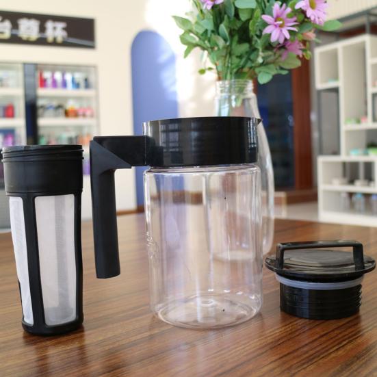 Cold Brew Coffee Maker Kettle with Filter Handle Design Airtight Seal Leak-Resistant Iced Coffee Tea Maker Kettle