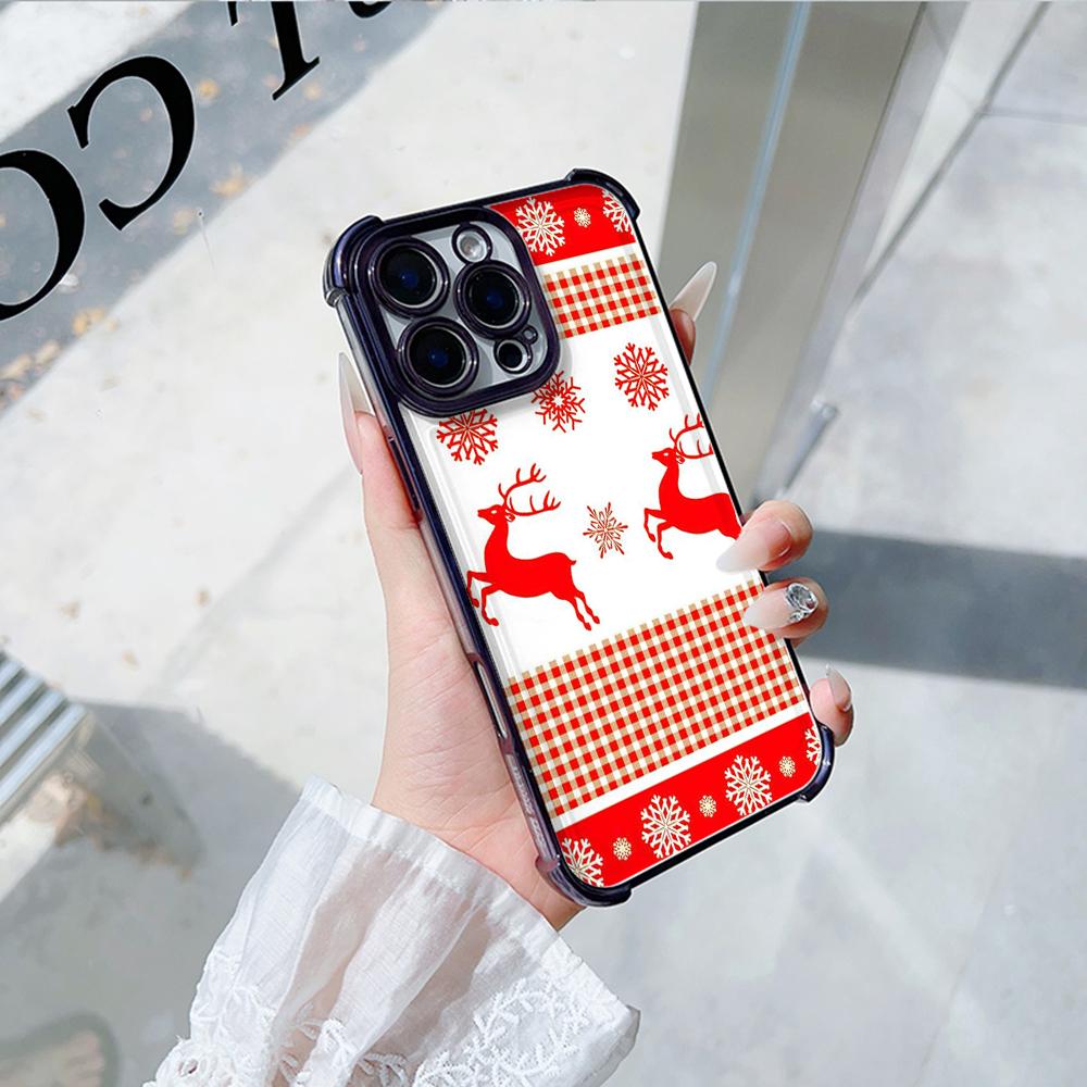 Чехлы для телефонов Ae112 Merry Christmas art из гальванизированного ТПУ для Xiaomi 11 Lite 5G Redmi Note 13 11 Pro 12C 9S 14C Huawei P40 с защитой на четыре угла