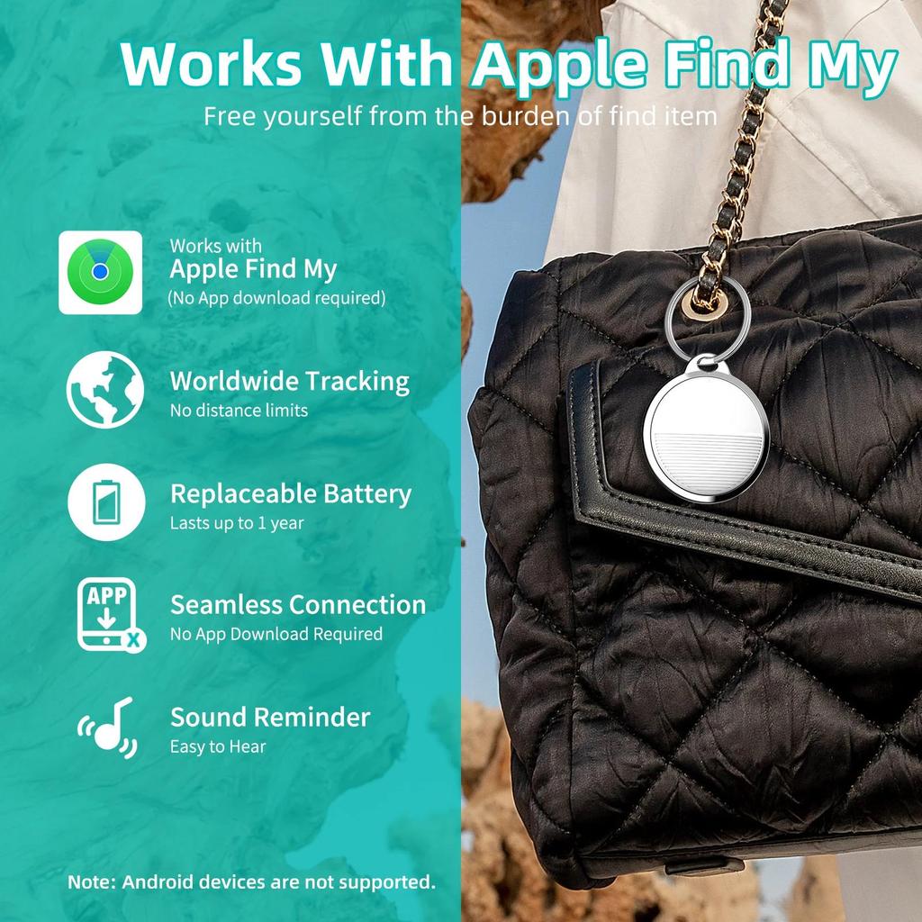 Mini GPS Tracker For IOS Smart Airtag Bluetooth-compatible Locator Wallet Key Pets Finder Anti Lost Device Work with Find My APP