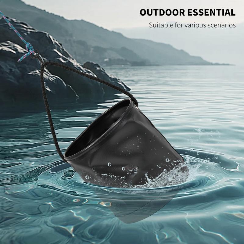 Portable Fishing Bucket 4.5L Folding Camp Wash Basin Multifunctional Water Containers Folding Camp Wash Basin Portable Beach