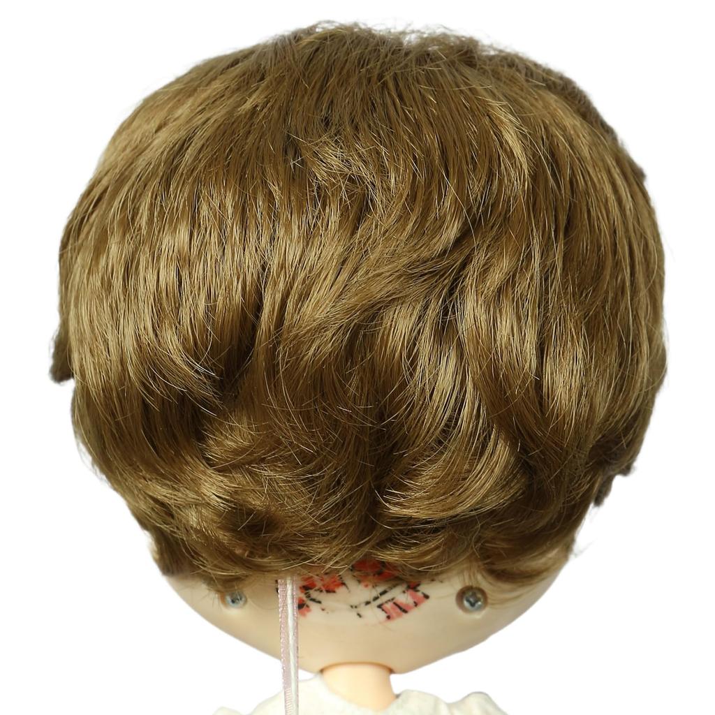 Linfairy дюймовый кукольный короткий кудрявый парик 9-10 (Оливково-коричневый)