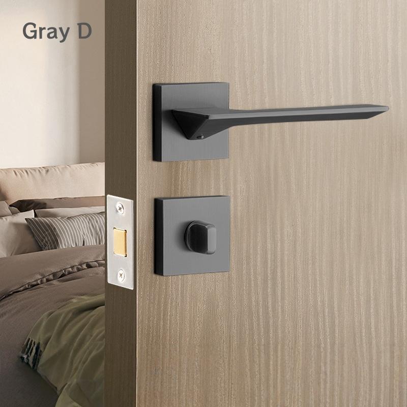 Modern Single-Sided Wooden Concealed Door Lock Zinc Alloy Door Handle With Integrated Deadbolt Lock Door Knob With Twist