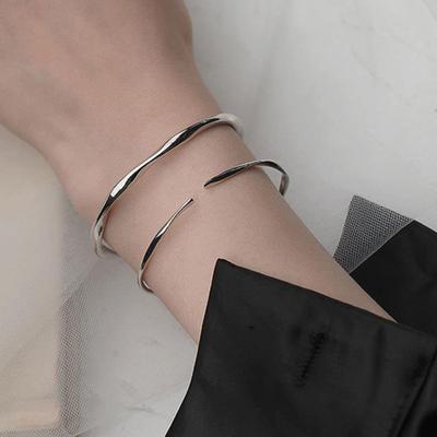 Женский браслет-открытие, простой стиль, регулируемый, гладкий, полированный, медный, нестандартный, украшение на запястье для работы, отпуска, повседневной носки