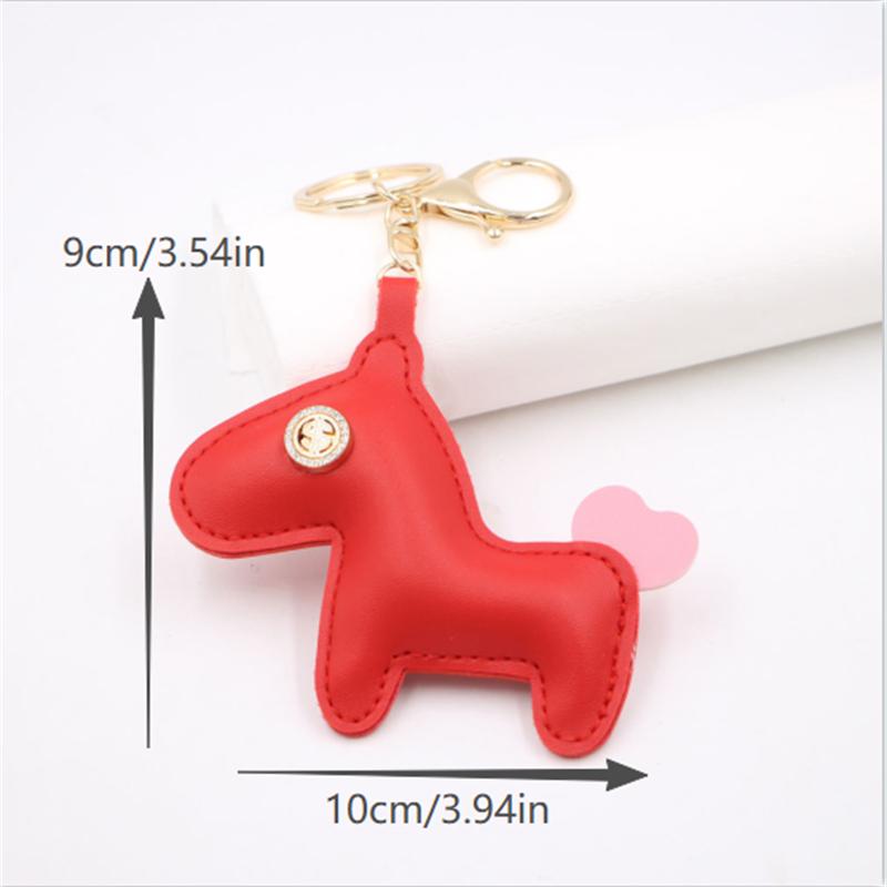 Модный Милый Лошадь Сердце Хвост Пони ПУ Кожа Брелок Подвеска Цепочка для Телефона Подвеска для Сумки Украшение для Рюкзака Аксессуар Подарок