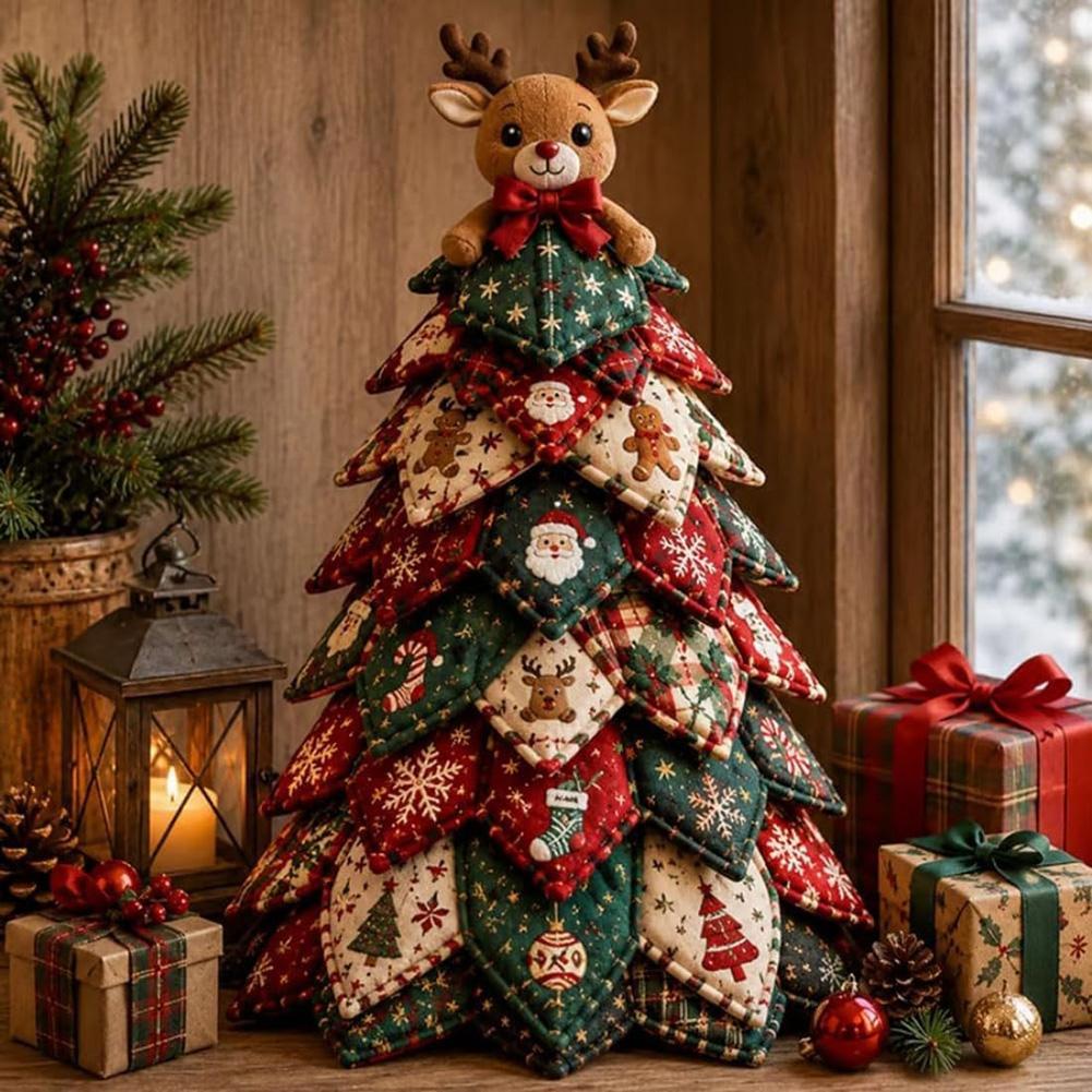 DIY Quilted Christmas Tree Kit Complete Kit With All Essential Materials Cozy Living Room Tabletop Decor Hand-Made For Friends