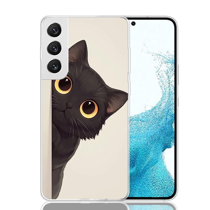 Кот Милый Котенок Мультяшный Чехол Чехол для Телефона для Samsung Galay Note 20 Ultra 10 Pro Lite 9 8 S10 Plus S9 S8 + S7 Edge Трендовый Fundas N