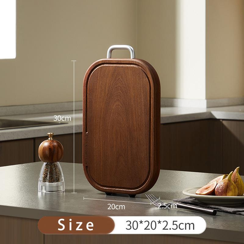 Solid Wood Anti-bacterial and Anti-mold Cutting Board Fruit Cutting Board Double-sided Cutting Board Ebony Plus Anti-slip