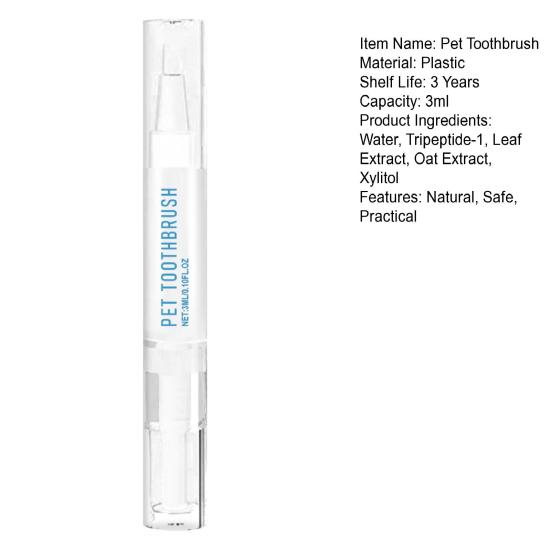 3 мл ручка для зубной щетки для домашних животных, средство для чистки зубов у собак, средство для удаления зубного камня, натуральный растительный набор для восстановления и отбеливания зубов у собак и кошек