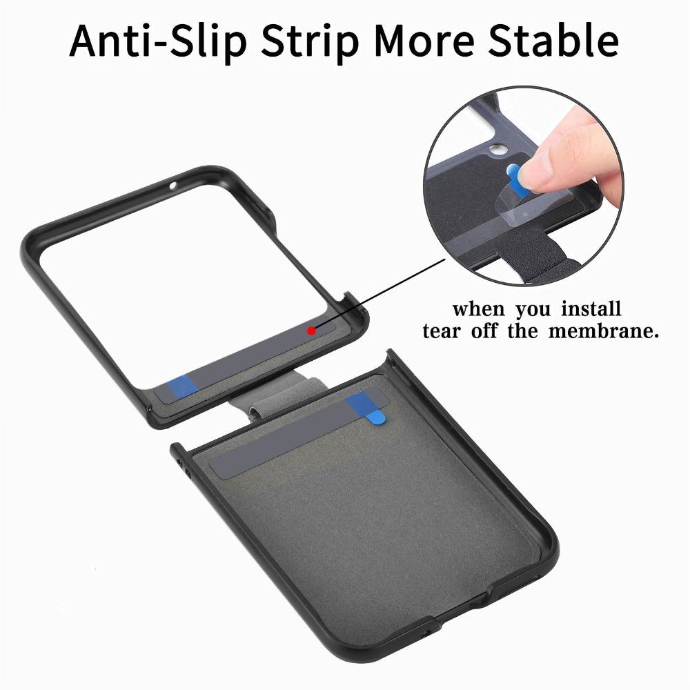 Case with Ring Lychee Pattern PU Leather for Motorola Razr 50 Ultra Mooto Razr 40 Phone Folding Screen Back Cover