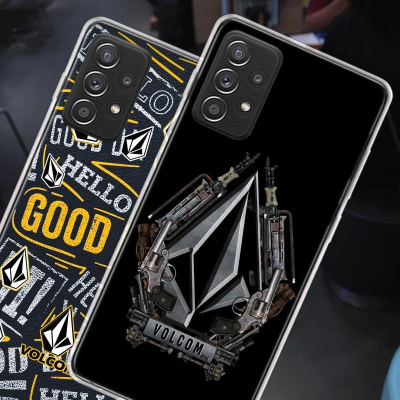 Чехол для телефона Volcom с логотипом для Samsung A54 A57 A37 A17 A14 A15 A12 A24 A34 A55 A35 A25 A52S A07 A05S A04S A22 A32 A72 Galaxy Note 20