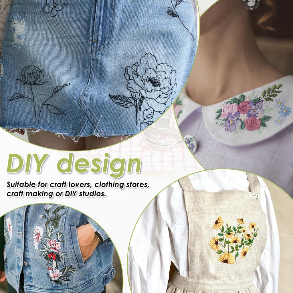 Выкройка для ручной вышивки, стикер-водорастворимый стабилизатор для вышивки, трансферная бумага-патч для одежды, подкладка, DIY-рукоделие