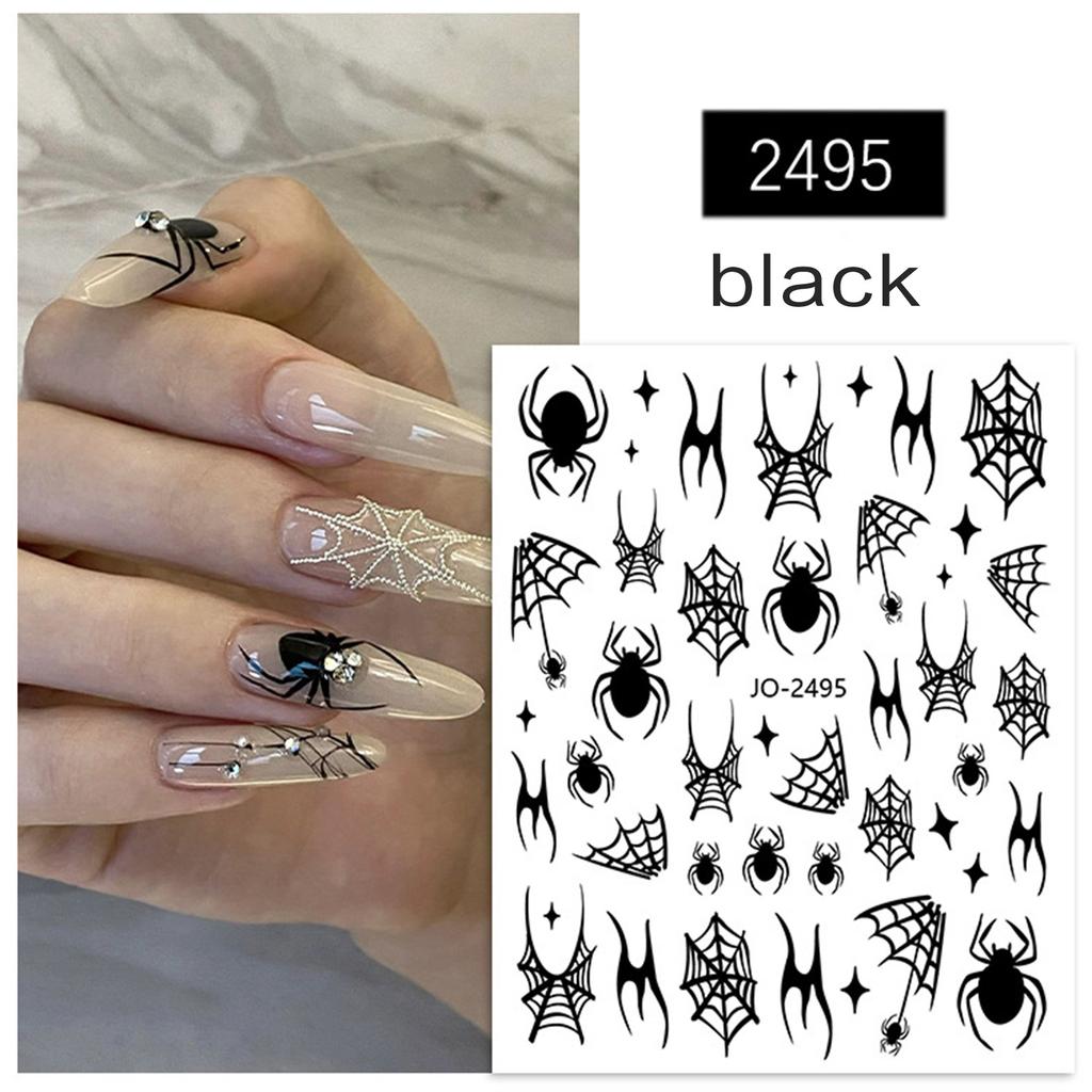 Dark and Stylish Nail Decals Durable and Easy To Apply Perfect for DIY Nail Art and Crafts