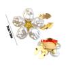 Декоративные накладки на пуговицы для женских блузок, цветочные поделки из сплава с искусственным жемчугом, декоративные накладки на пуговицы для официальных банкетных мероприятий