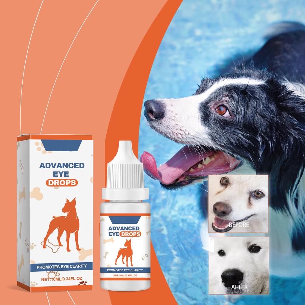 Усовершенствованные глазные капли;Капли от катаракты для домашних животных;Капли для смазывания глаз для собак и кошек, мягкие ингредиенты для тканей и мышц глаза, 10 мл