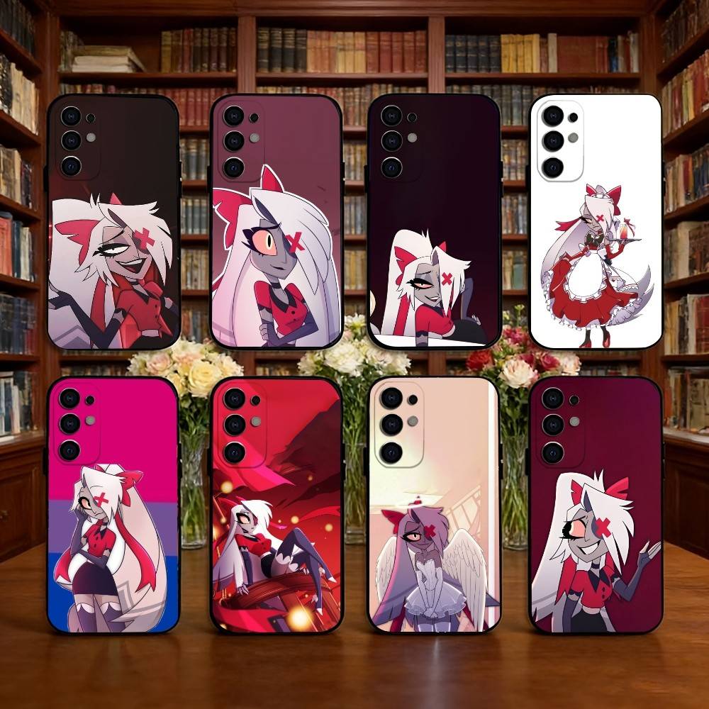 Чехол для телефона Hazbin Hotel Vaggie для Samsung S25, S24, S21, S22, S23, S30, Ultra, S20, Plus, Fe, Lite, Note, 10, Черный чехол