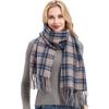 Autumn Winter Scarf Female Tassel Plaid Scarf Shawl