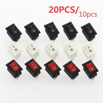 20 шт./10 шт. кнопочный переключатель SPST 2Pin 3A 250 В KCD11 оснастка вкл/выкл кулисный переключатель 10x15 мм