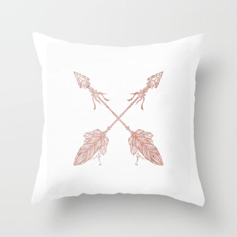 Popular Pink Marble Geometric Series Pillowcases, Home Fabric Sofa Cushion Covers