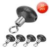 10pcs/pack Fishing Tackle Running Slider Bead Swivel Pulley Line Rig Black