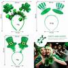 5pcs Green Clover Hair Band Elf Hat Accessories For St. Patrick's Day