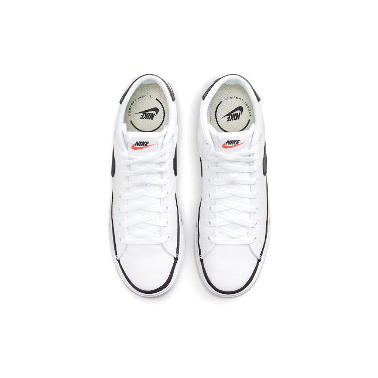 Nike Кроссовки Court Legacy Canvas Mid 'Белый Черный' DD0162-100