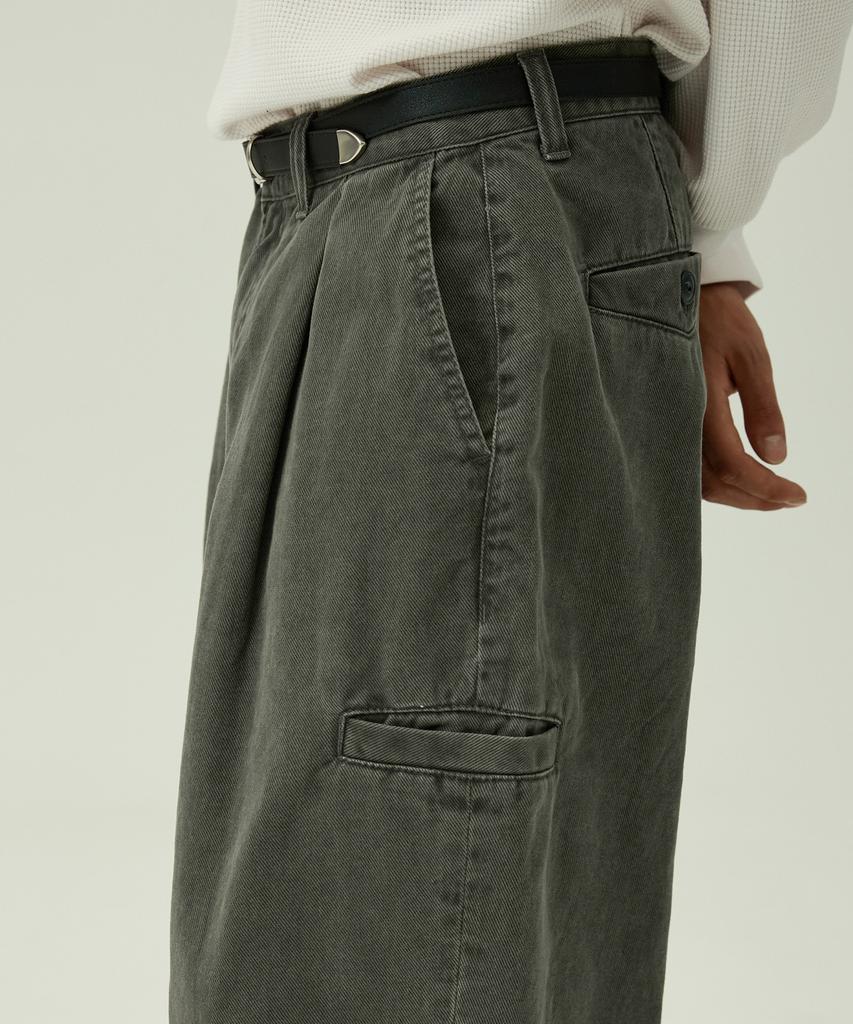 MAGOODGAN Karoon 4217 Washed Balloon Wide Fit Khaki Chino Pants