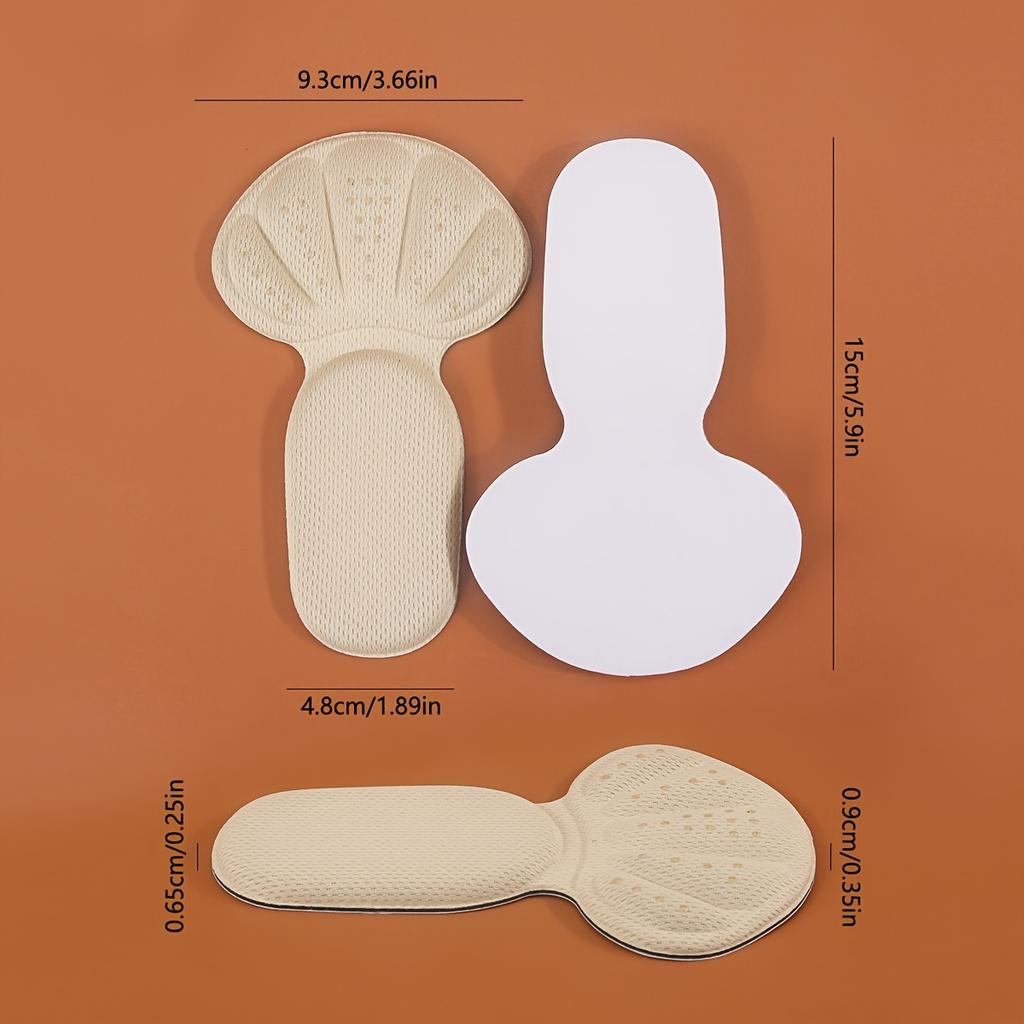 Мягкие подушечки для пятки из термопластичного эластомера (TPE), 1 пара — противоскользящие накладки на пятку для регулировки размера обуви, дышащие амортизирующие вставки для пятки с функцией увеличения высоты