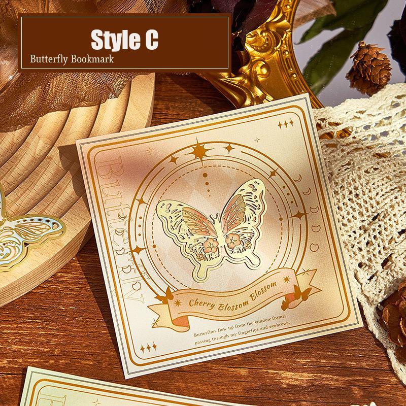 2024 Cute Butterfly Metal Bookmark Colorful Bronzing Bookmark With Chain Gifts For Book Lovers Readers Writers Friends Adults