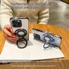 Роскошный чехол для телефона с магнитным держателем для Samsung Galaxy S24 Ultra S23 S22 S21 S20 Plus FE Note 20 10, силиконовый блестящий чехол