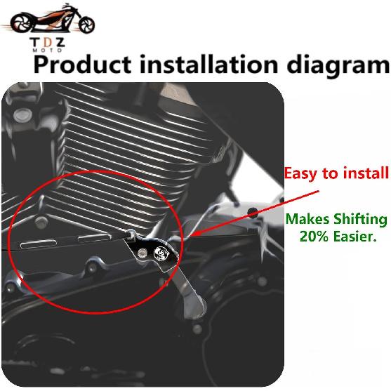 TDZ Shift Linkage + Ez Shift Neutral Gear Assist Kit for '17-Late Harley Touring Street Glide Road Glide Road King Tri Glide Electra/Ultra M8 Bagge