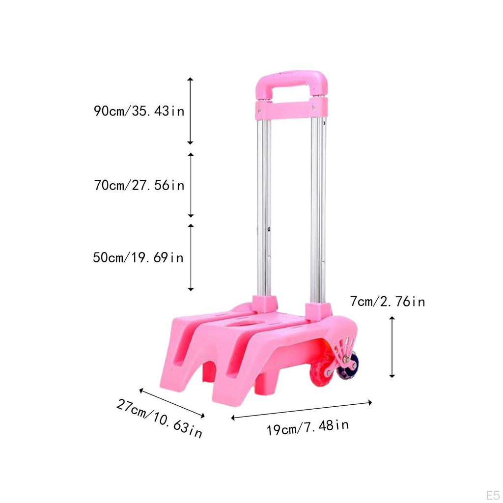 Backpack Trolley Hand Truck Lightweight Portable with 6 Wheels for Boxes, Bags, and Travel