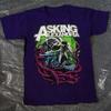Редкая Футболка Asking Alexandria Хлопковая Подарок для Фаната Полный Размер Фиолетовая Футболка Унисекс