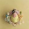 Retro Hollow Woven Basket & Frame Newborn Auxiliary Photography Props Ideal Baby One Month/Hundred Days Photo Studio Essentials