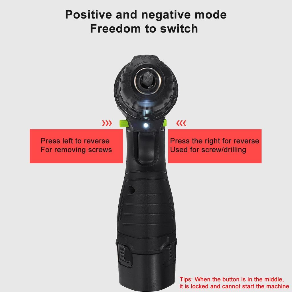 16.8V Беспроводной Ударный Электрический Аккумуляторный Шуруповерт Электроинструмент 220В Крутящий Момент 30Нм Электрическая Дрель Сверлильный Станок Мини Ручная Дрель Новый