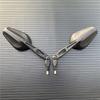 Motorcycle Foldable Oval Rearview Mirror For Yamaha Suzuki Ducati Kawasaki BMW Buell KTM Dual Sport Dirt Bikes ATV