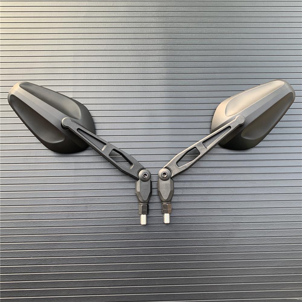Motorcycle Foldable Oval Rearview Mirror For Yamaha Suzuki Ducati Kawasaki BMW Buell KTM Dual Sport Dirt Bikes ATV