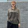 2025 Autumn Leopard Print Patchwork Hoodie T-shirt Women Long Sleeve Loose Tops  Tees