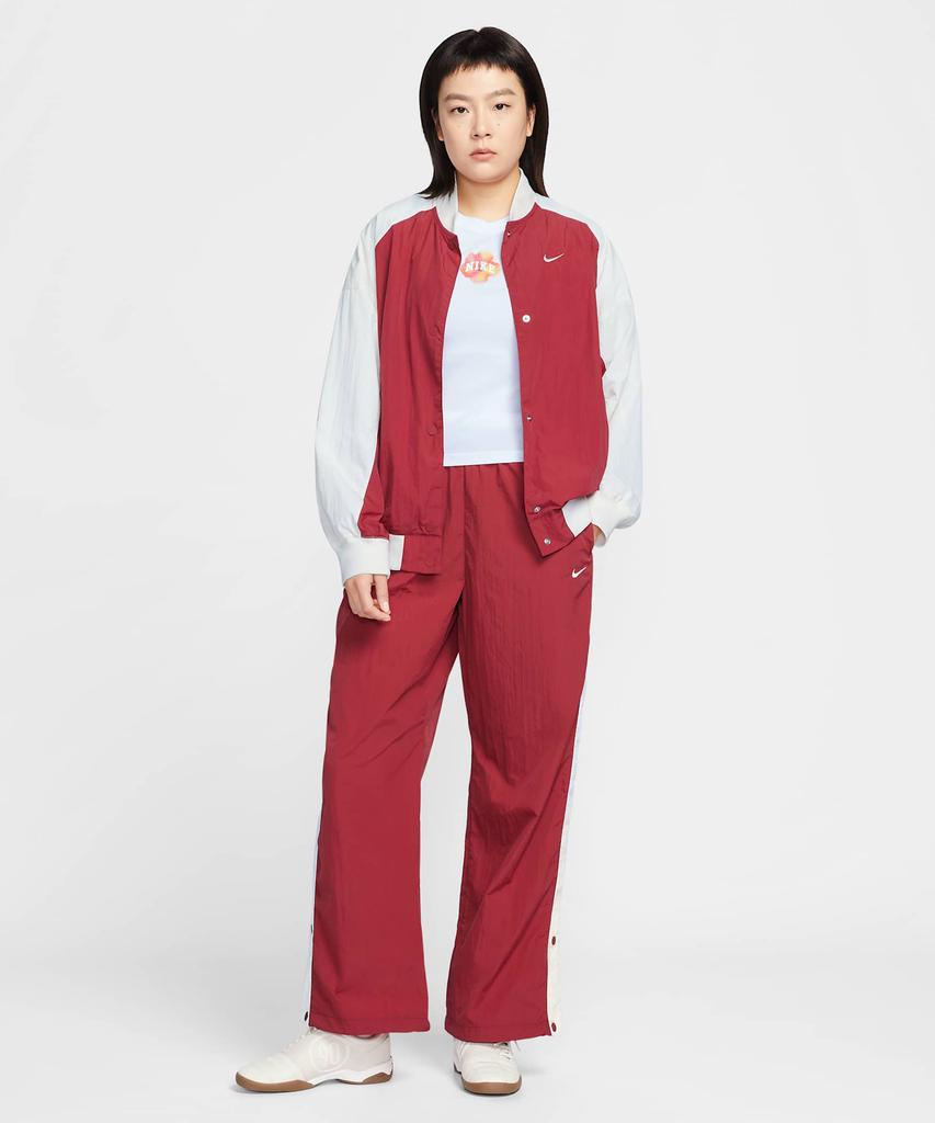 NIKE Sportswear Loose Fit High-Waisted Parachute Pants W - Team Crimson:Chalk:White:Chalk / If0335-613
