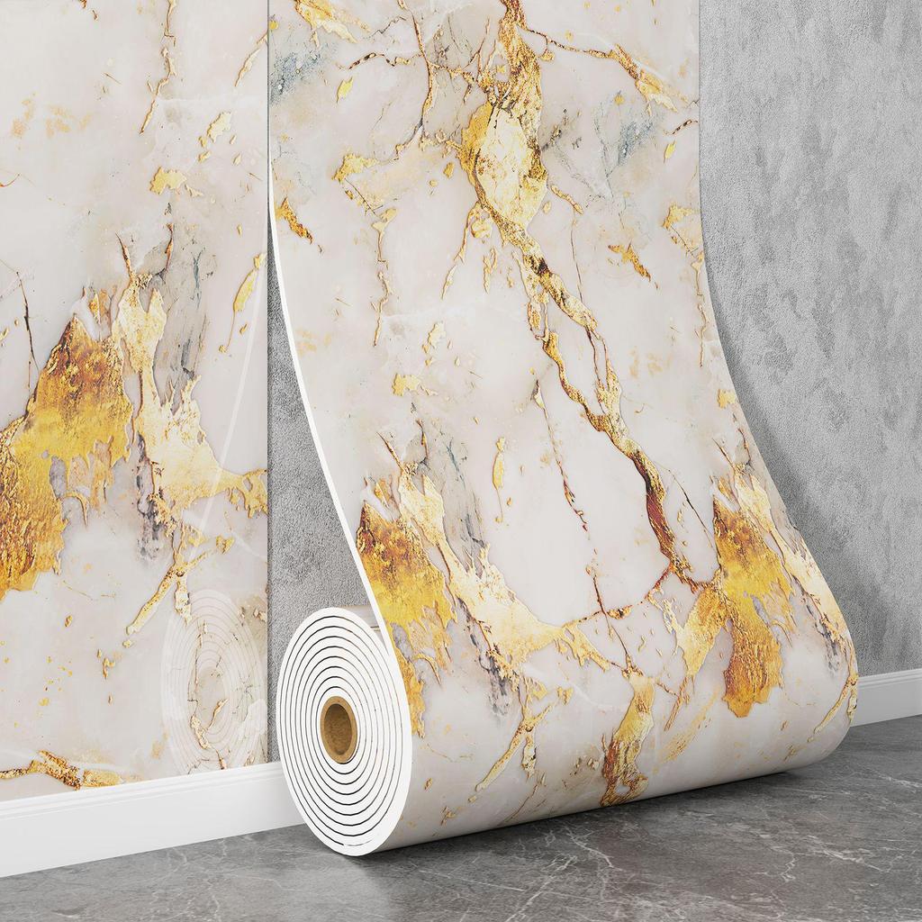 Самоклеящаяся водостойкая настенная наклейка под мрамор для ванной комнаты, гостиной, кухни и ТВ-зоны.