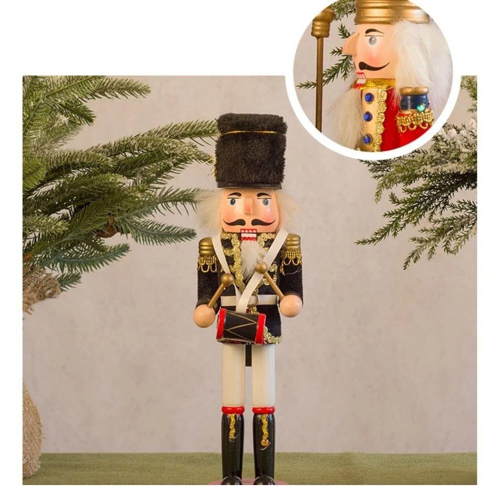 Handicraft Soldier Doll Vintage Handcraft Figurine Christmas Nutcracker  Office Decor