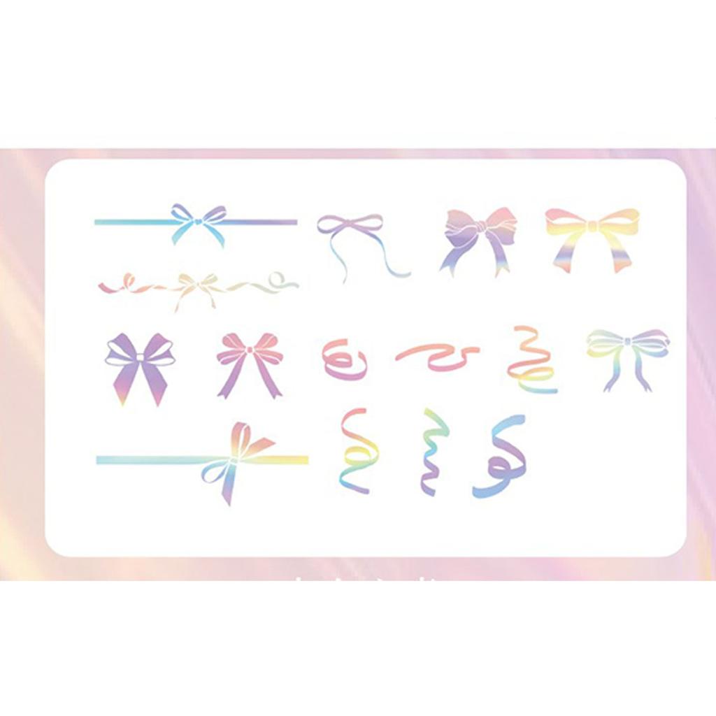 45 шт. Наклейки-бантики для скрапбукинга, симпатичные, с сильной адгезией, наклейки для планировщика из ПЭТ, наклейка для фотодневника
