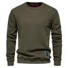 European and American Men's Spring Autumn Long Sleeve Solid Color Sweatshirt Fashion Casual Loose Fit Crew Neck Pullover