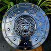 60.96 Cm Lion Face Round Shield Battle-Worn Warrior Costume Knight's Shield LARP Cosplay Home, Wall Décor