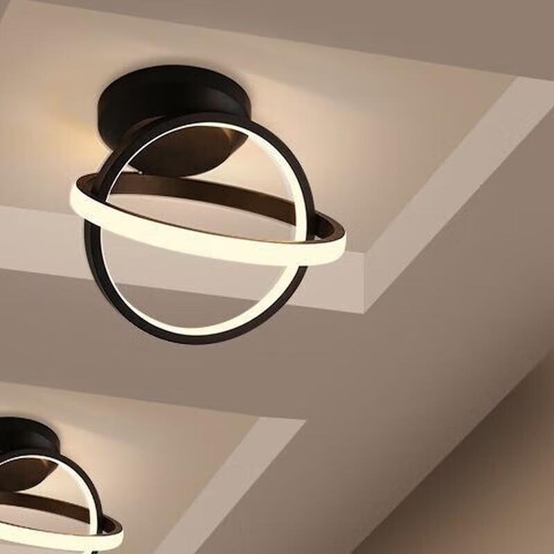 UOSU LED Round Double Ring Ceiling Light with 3-Color Dimming